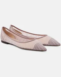 Jimmy Choo Ballerinas Love aus Tuell Pink