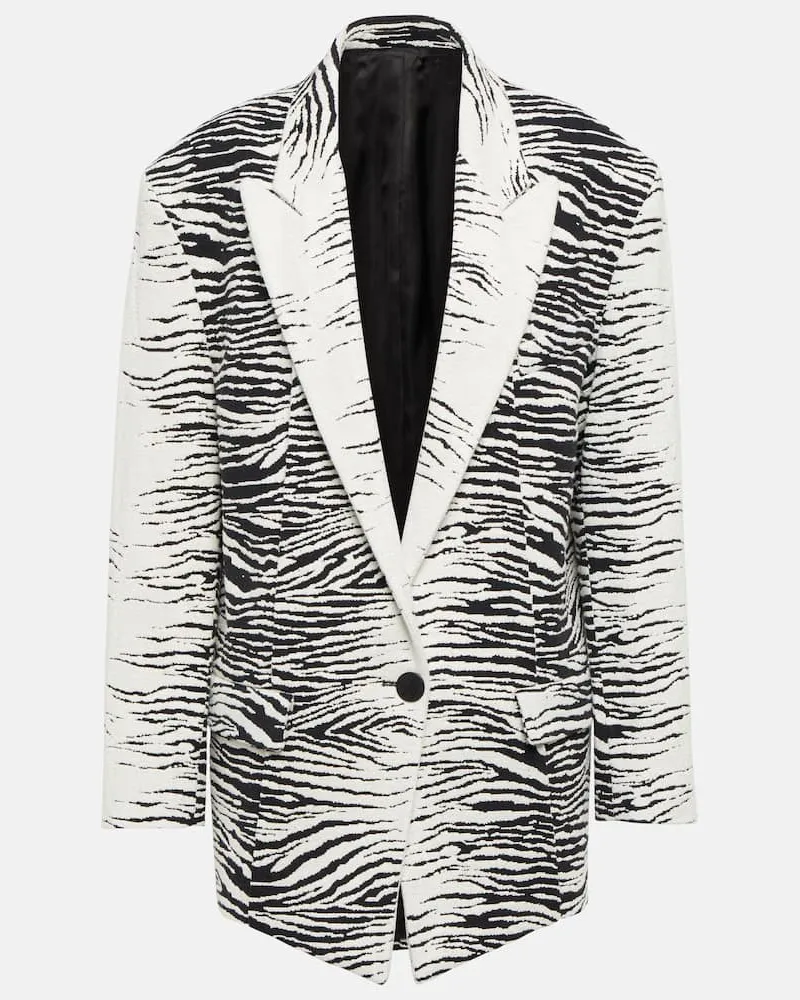 ATTICO Blazer Glen aus Jacquard Weiß