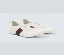 Sneakers Flex aus Leder und Veloursleder