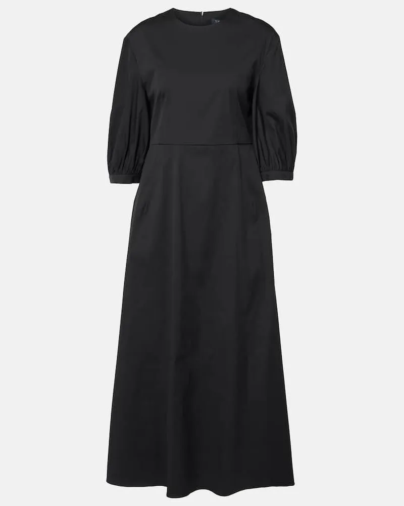 Max Mara Midikleid Clea aus Baumwollpopeline Schwarz