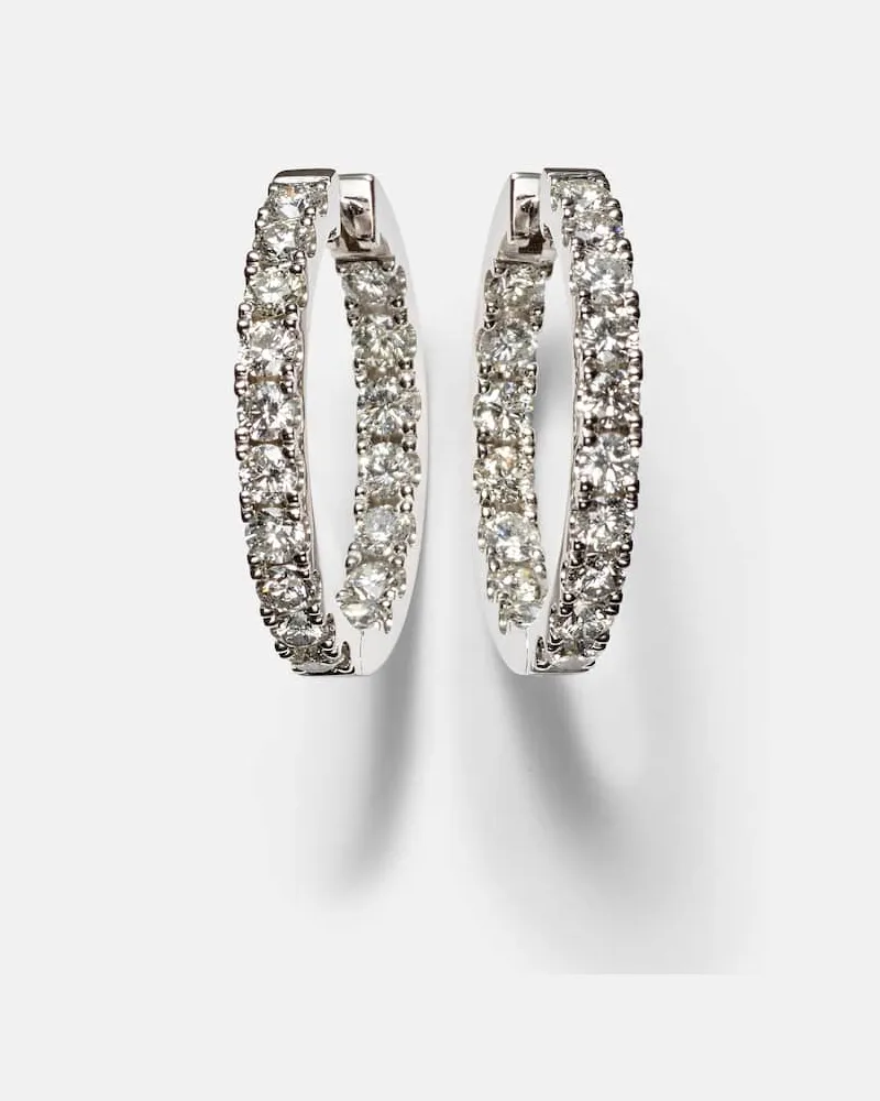Roxanne First Ohrringe aus 14kt Weißgold mit Diamanten Silber