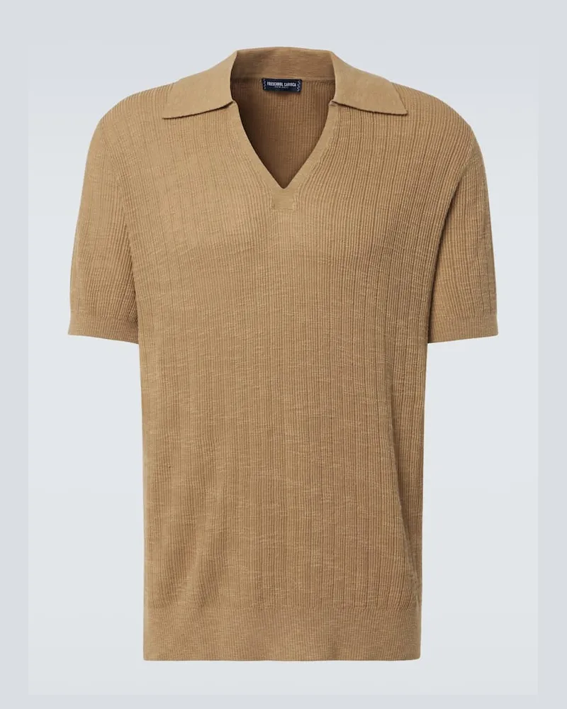 Frescobol Carioca Polopullover Joaquim aus einem Baumwollgemisch Grün