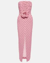 Alessandra Rich Robe aus Seiden-Georgette Pink