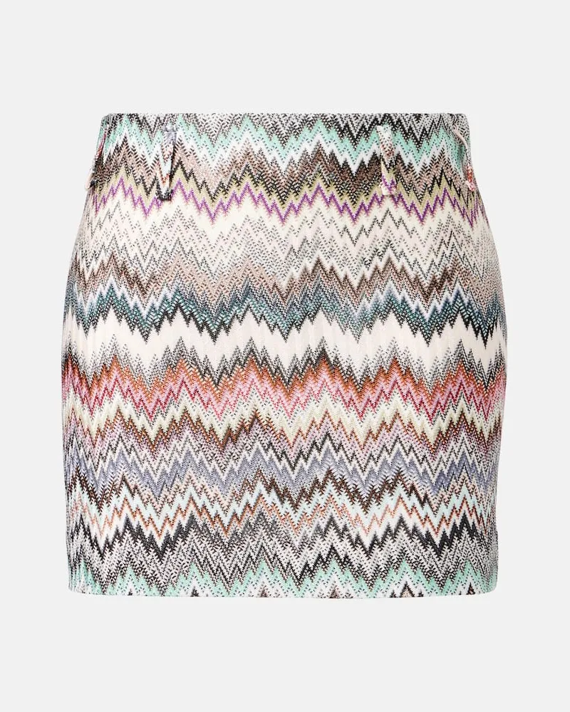 Missoni Minirock aus Häkelstrick Multicolor