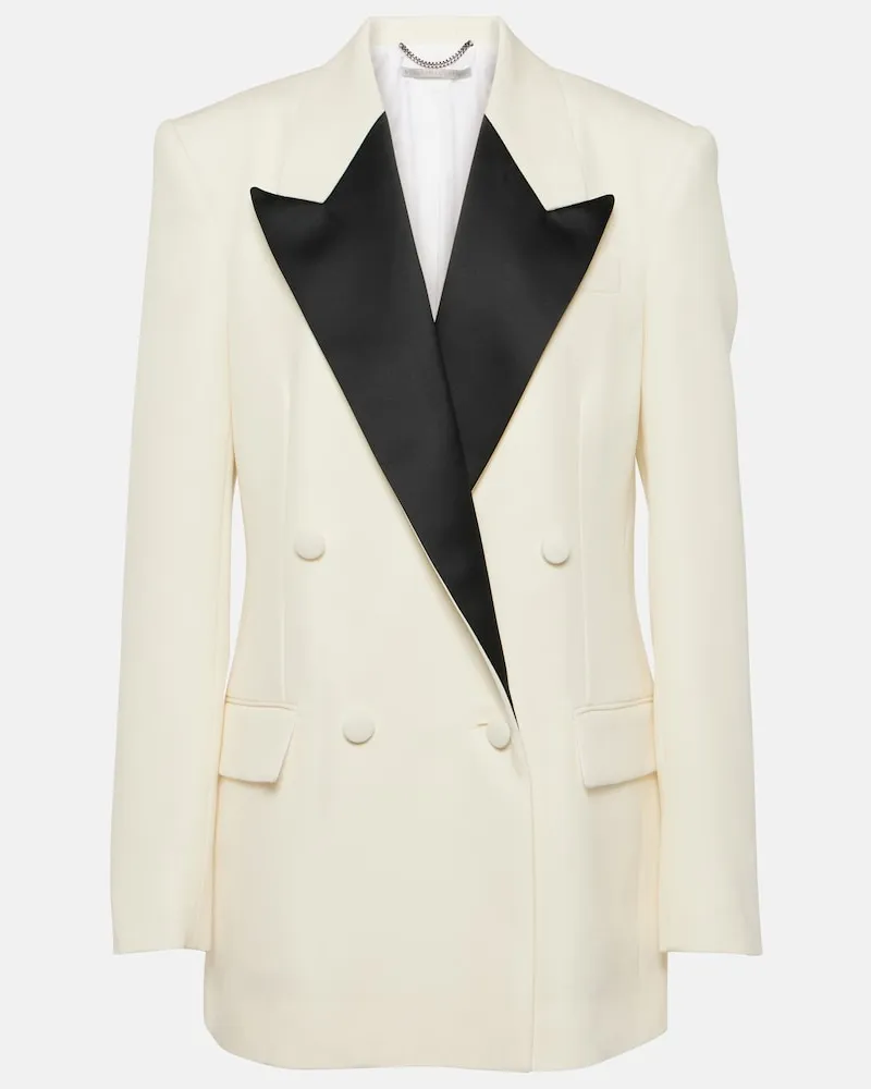 Stella McCartney Smokingjacke aus Wolle Weiß