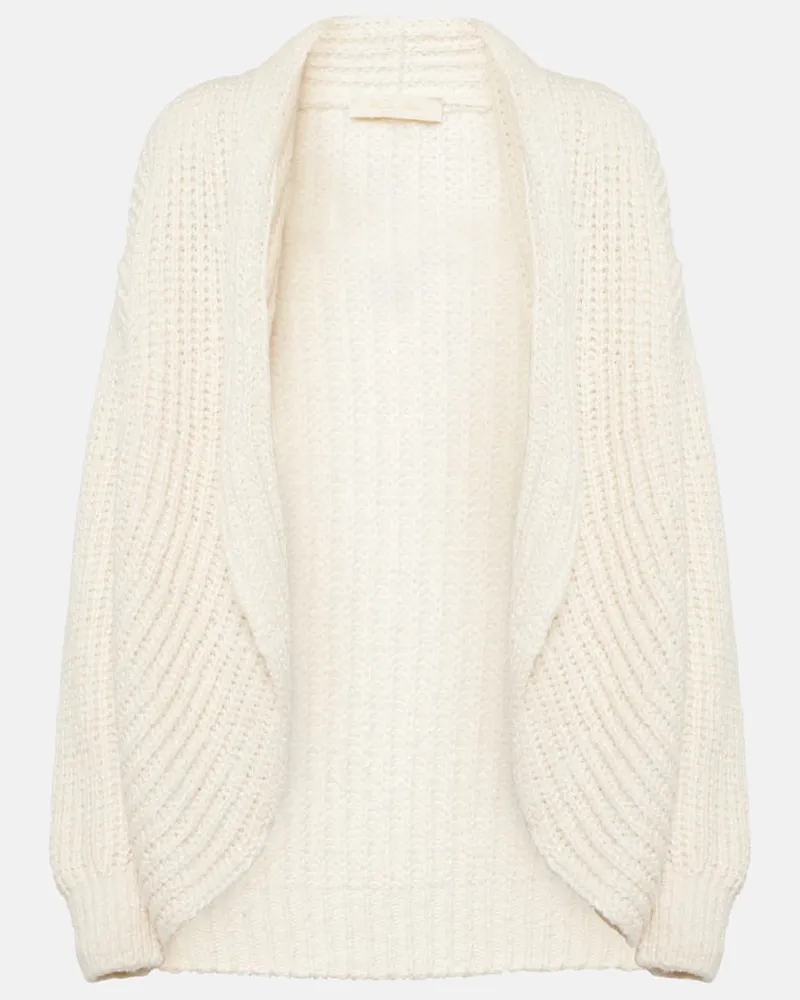 Loro Piana Cardigan Cocooning aus Seide Weiß