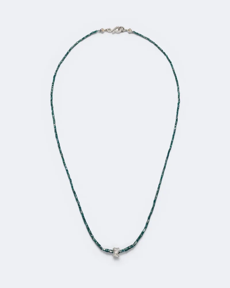 Suzanne Kalan Halskette Infinite aus 18kt Gelbgold mit Diamanten Blau