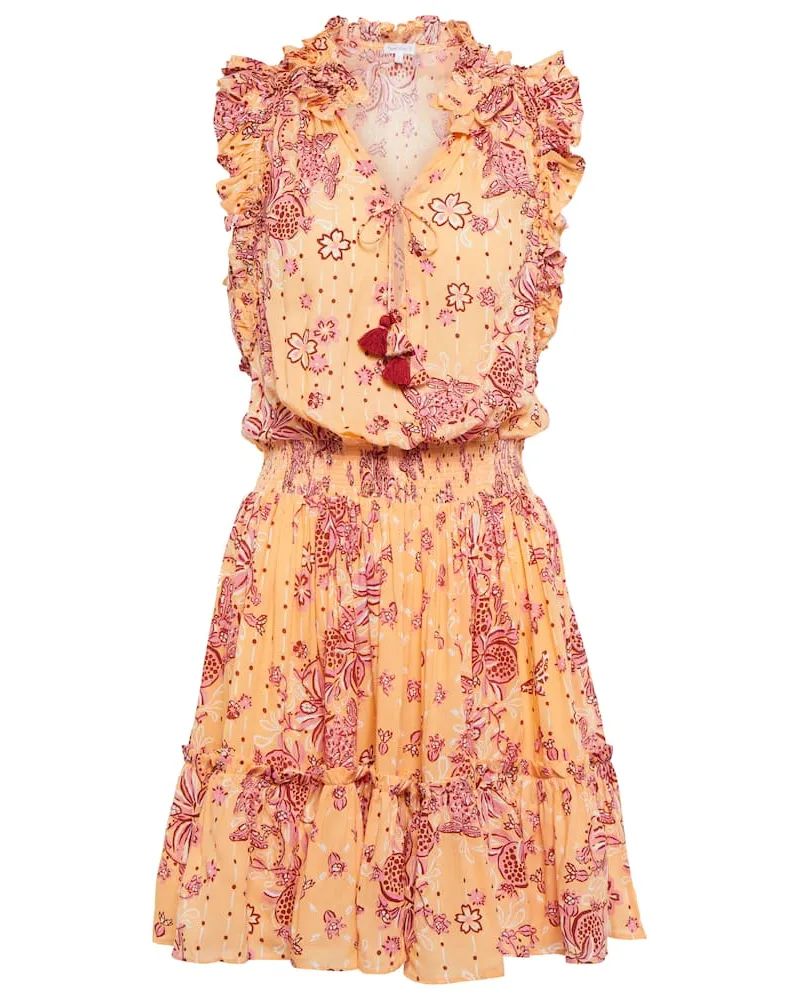 Poupette St Barth Bedrucktes Minikleid Triny Orange