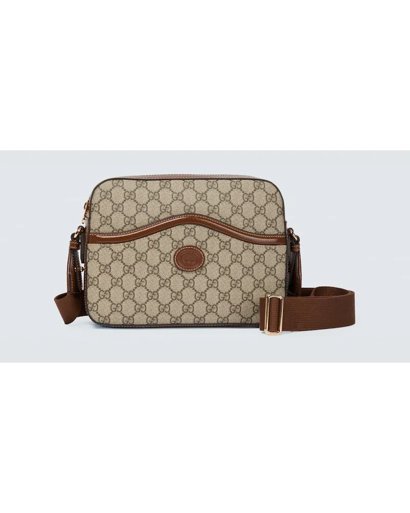 Gucci Messenger Bag GG Supreme aus Canvas Beige