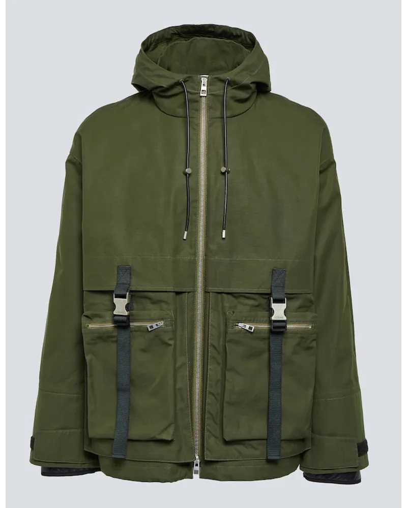 Loewe Parka aus Baumwolle Gruen