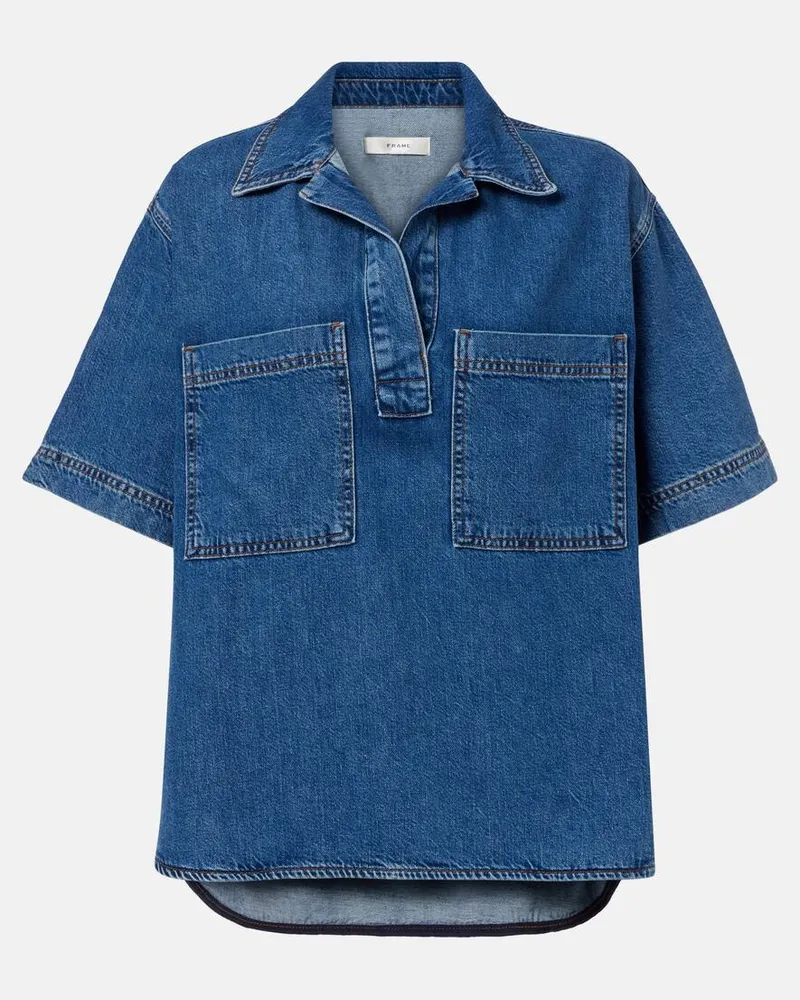 Frame Denim Jeanshemd Blau