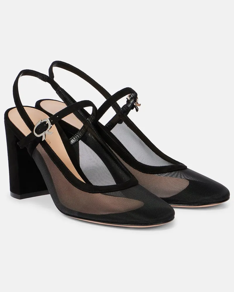 Gianvito Rossi Slingback-Pumps Francoise 55 aus Leder Schwarz