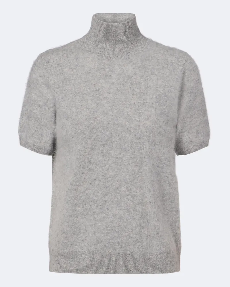Max Mara Rollkragenpullover aus Wolle Grau