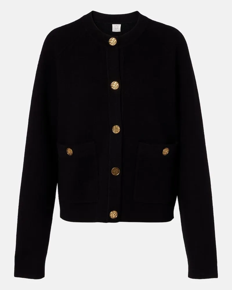Totême Cardigan aus einem Wollgemisch Schwarz
