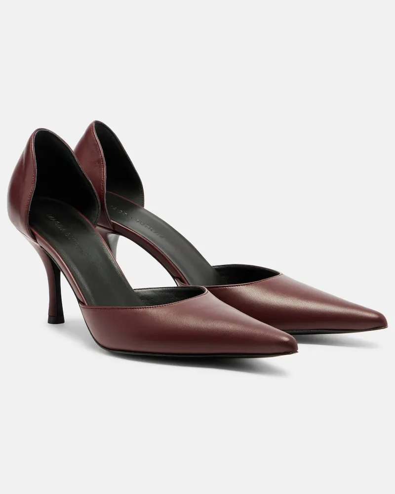 Magda Butrym Verzierte Pumps aus Leder Burgund
