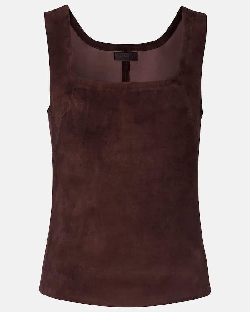 Stouls Top Edie aus Veloursleder Braun