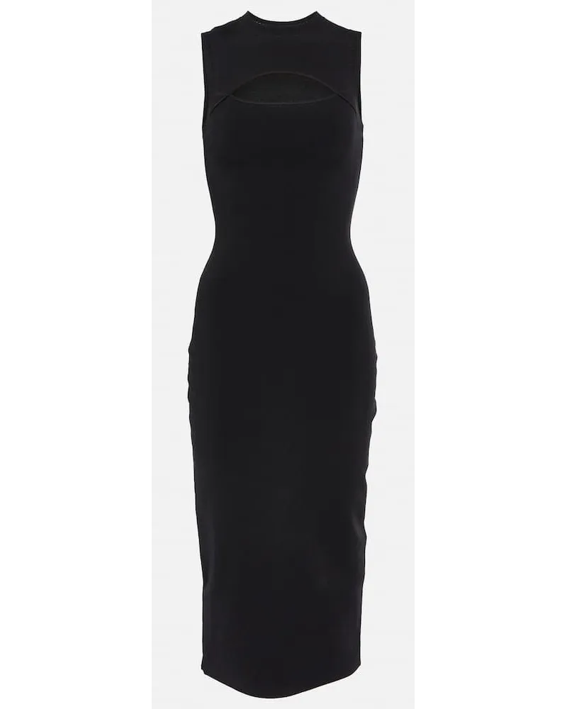 Victoria Beckham Midikleid aus Crêpe Schwarz