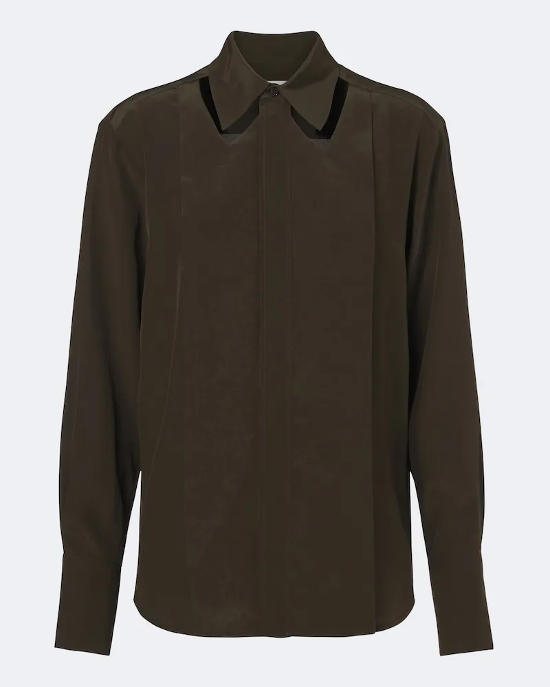 Victoria Beckham Bluse aus Seiden-Crêpe de Chine Grün