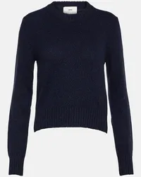 AMI Paris Pullover Ami de Cour aus Kaschmirgemisch Blau