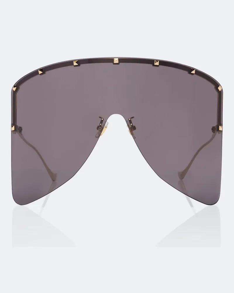 Valentino Garavani Shield-Sonnenbrille Rockstud Gold