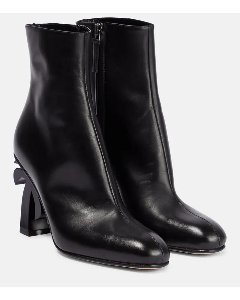 Palm Angels Ankle Boots Palm aus Leder Schwarz