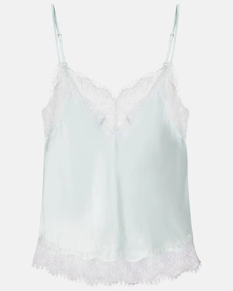 Poupette St Barth Top Zely mit Spitze Blau