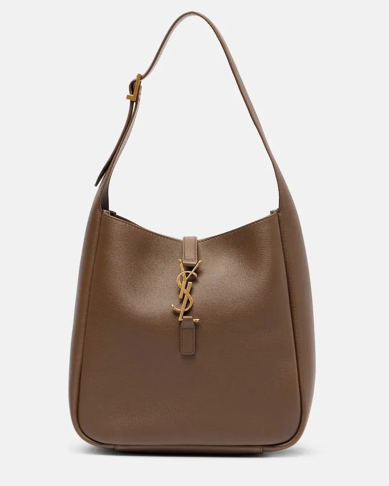 Saint Laurent Schultertasche Le 5 à 7 Supple Small aus Leder Braun