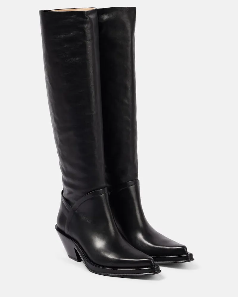 Gabriela Hearst Westernstiefel Camero aus Leder Schwarz