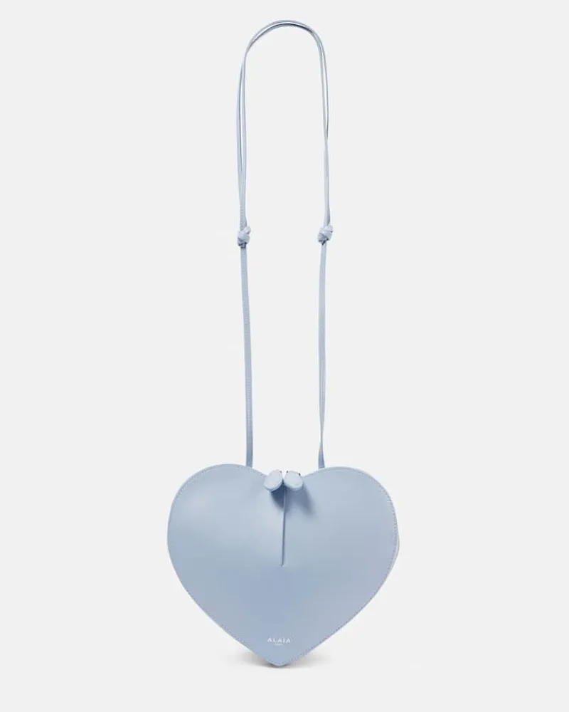 Alaïa Alaïa Schultertasche Le Cœur aus Leder Blau