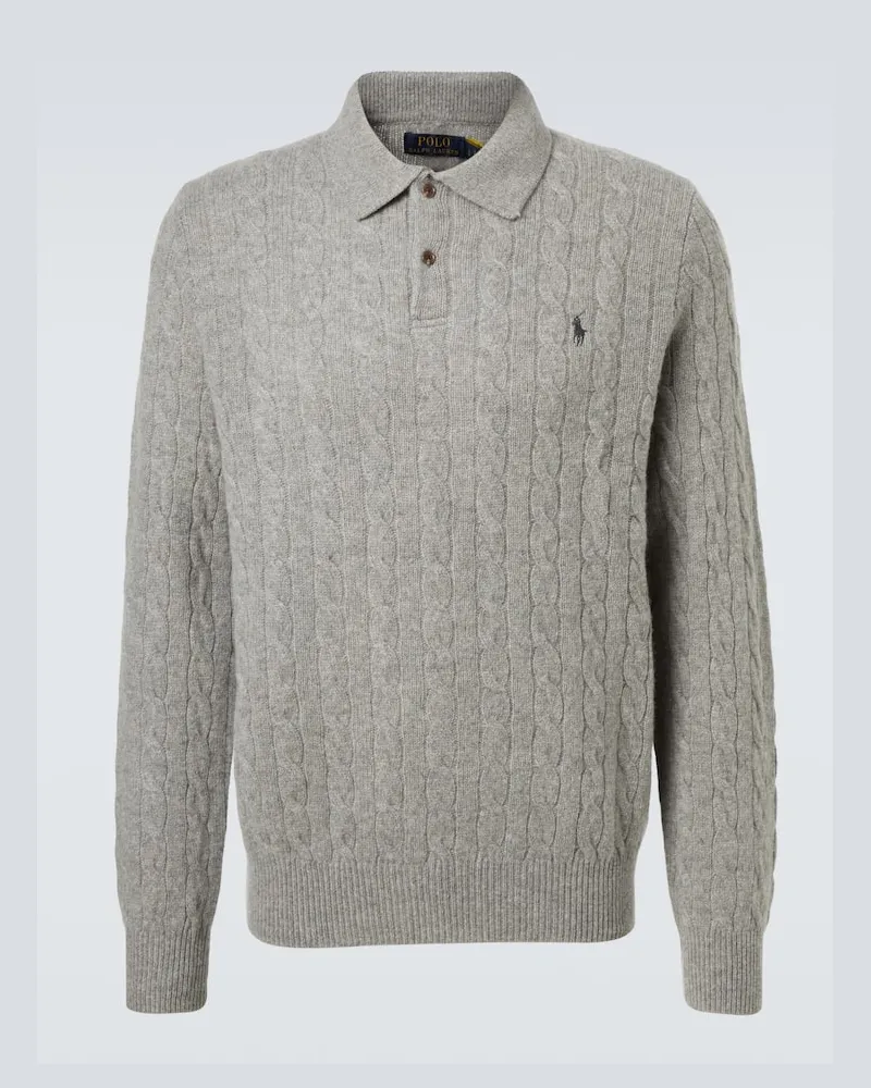 Ralph Lauren Polopullover aus Wolle und Kaschmir Grau