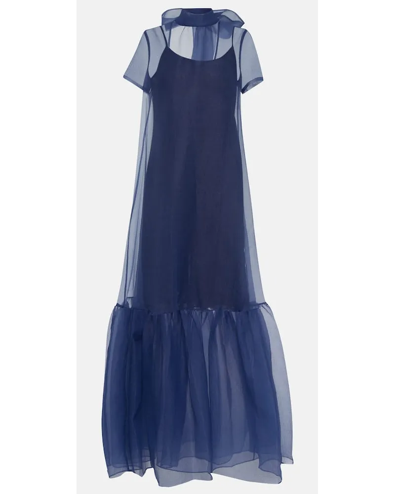 STAUD Robe Calluna aus Organza Blau