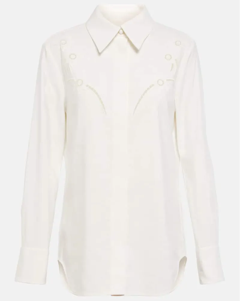 Chloé Chloe Hemd aus Crepe de Chine Weiss