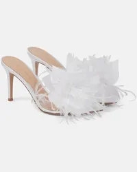 Gianvito Rossi Verzierte Mules Elle 85 Weiss