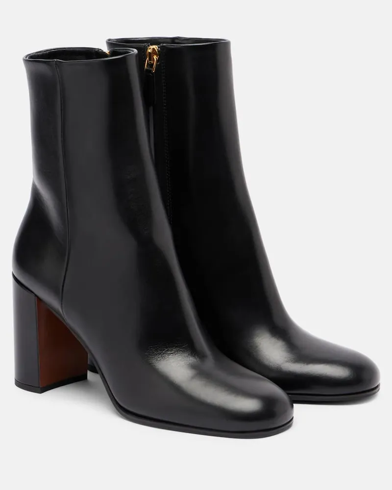 Prada Ankle Boots aus Leder Schwarz