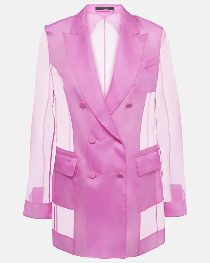 Max Mara Blazer Negrar aus Seidenorganza Rosa