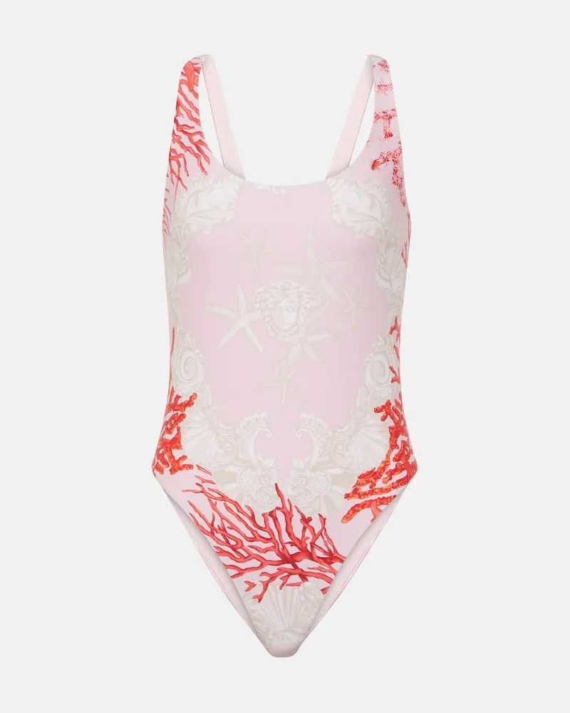 Versace Bedruckter Badeanzug Rosa