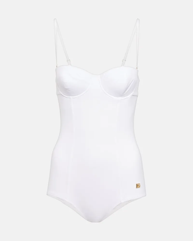 Dolce & Gabbana Badeanzug Balconette Weiß