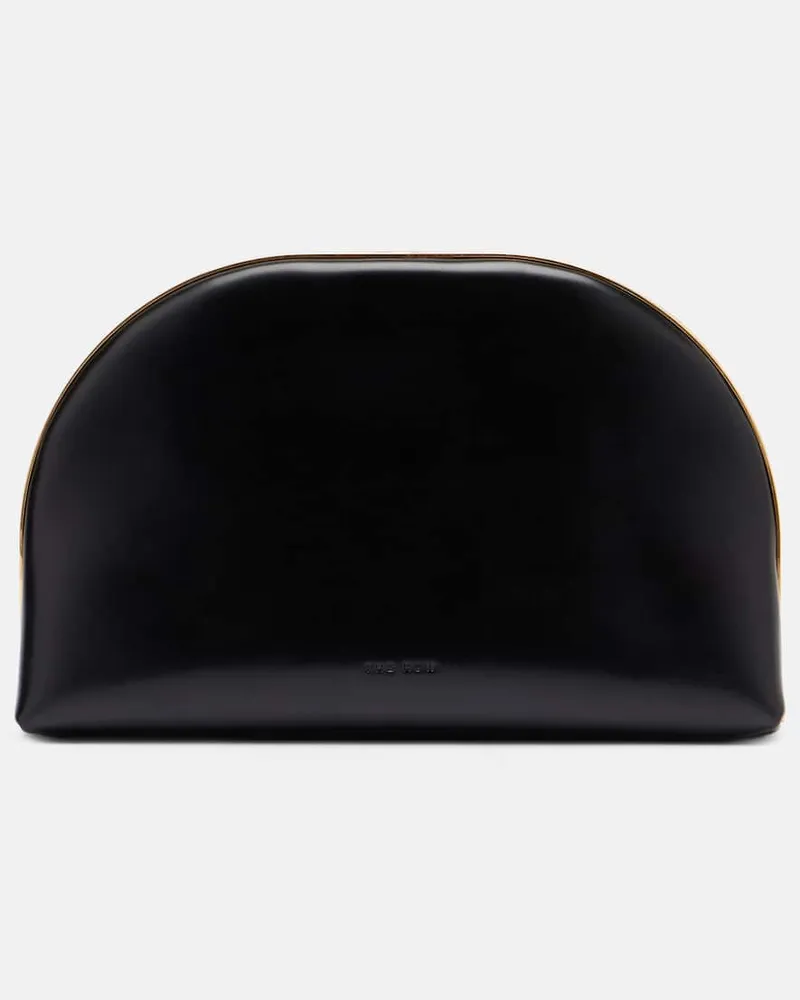 The Row Clutch Sylvia aus Leder Schwarz
