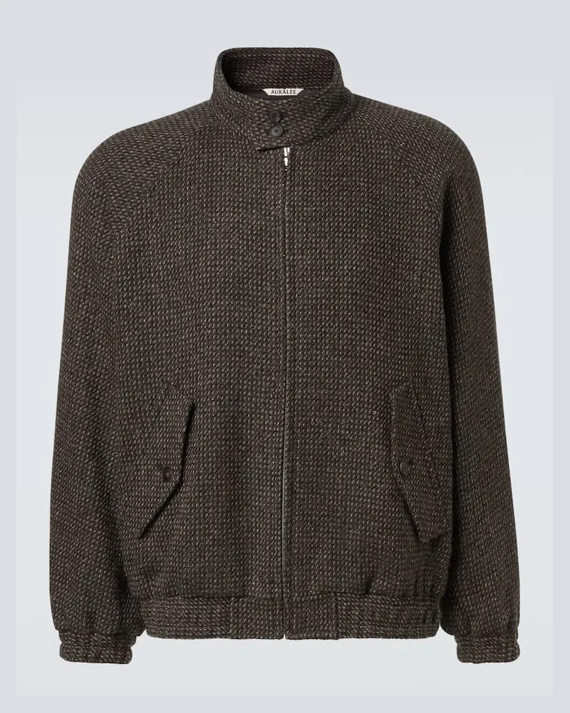 AURALEE Blouson aus Wolle, Alpakawolle und Seide Grau