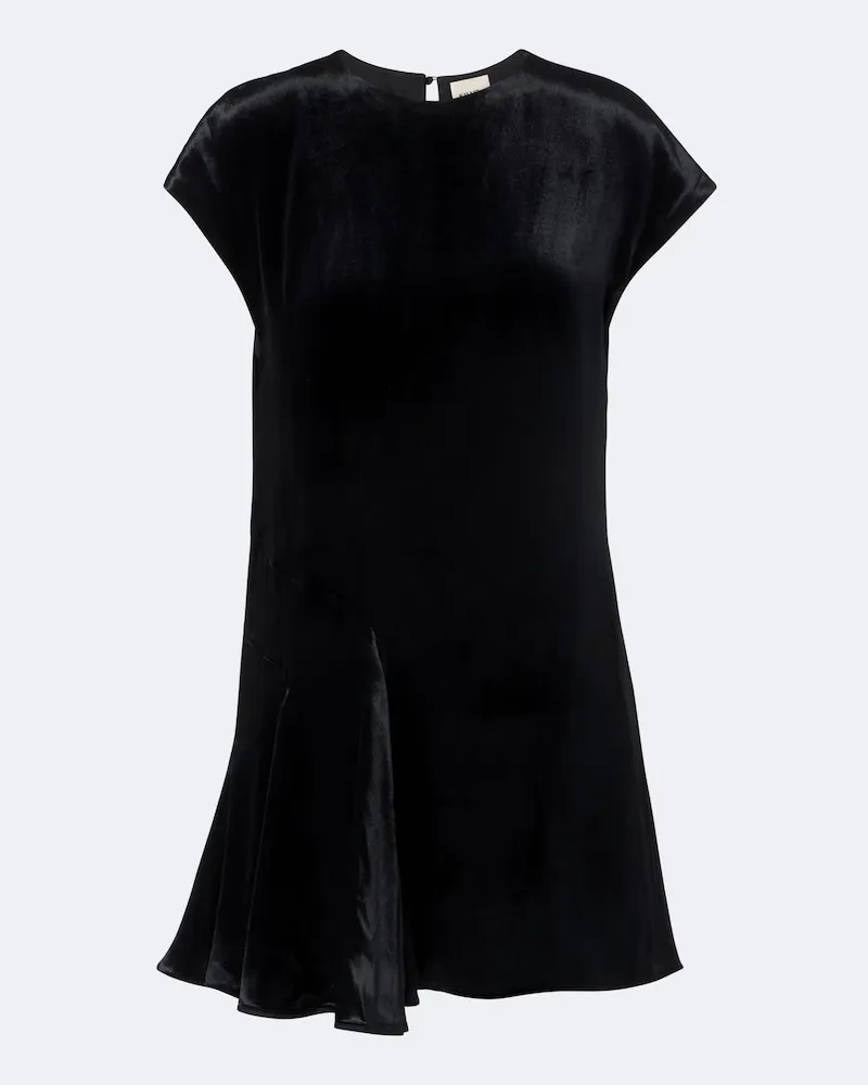 KHAITE Minikleid Scarla aus Samt Schwarz