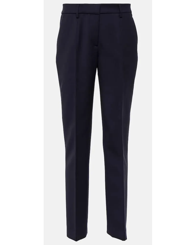 Gabriela Hearst High-Rise-Hose aus Wolle Blau