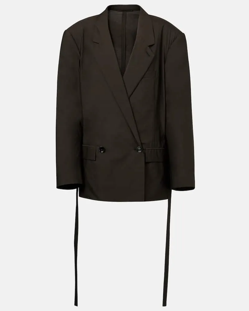 Christophe Lemaire Blazer aus Baumwolle und Seide Braun