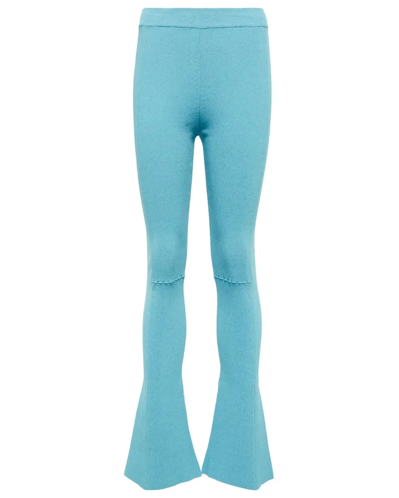 Jacquemus Hose Le Pantalon Baunhila aus Strick Blau