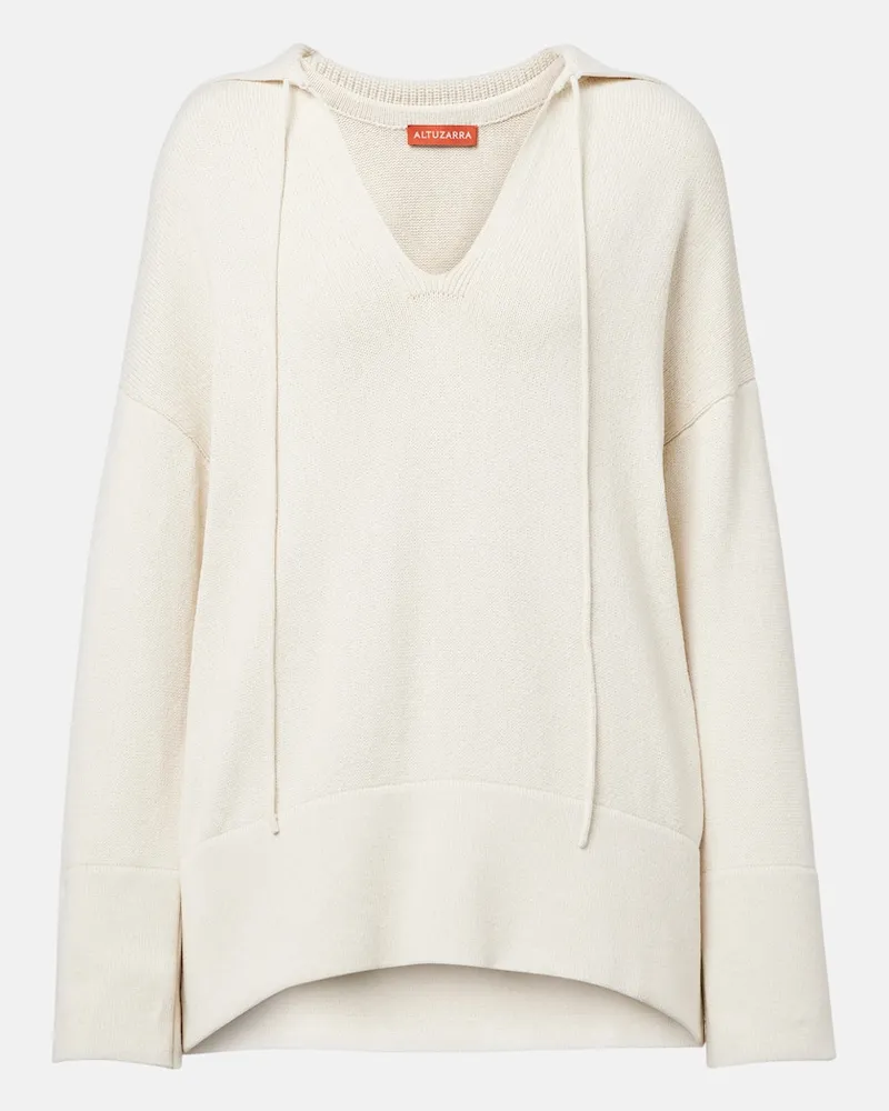 Altuzarra Pullover Spike aus einem Seidengemisch Weiß