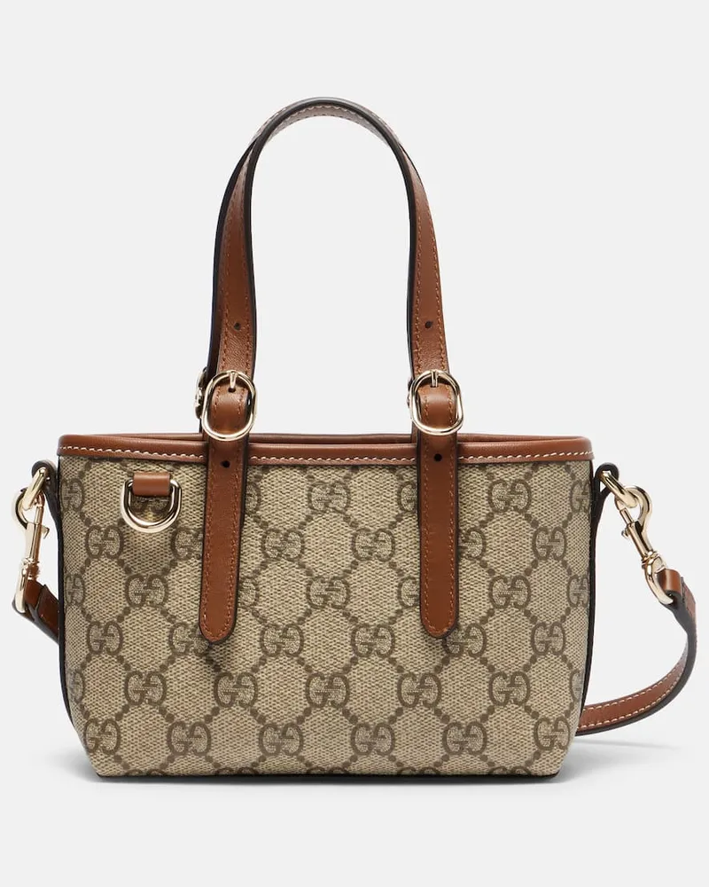 Gucci Tote Bag GG aus Canvas mit Leder Neutral