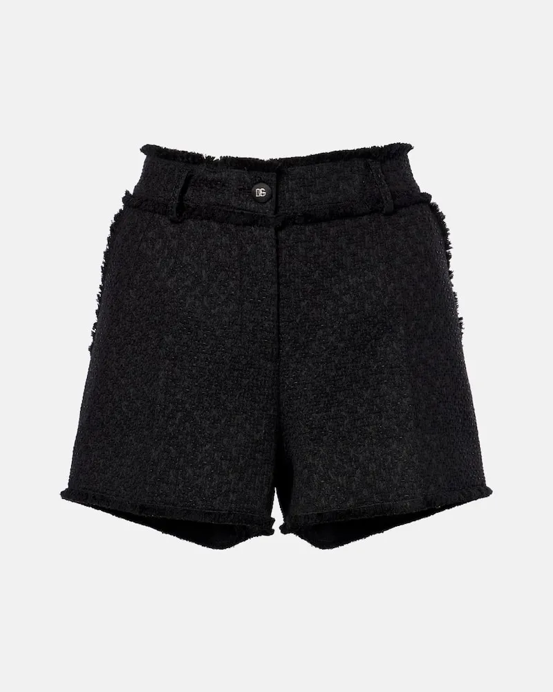 Dolce & Gabbana Shorts aus Tweed Schwarz