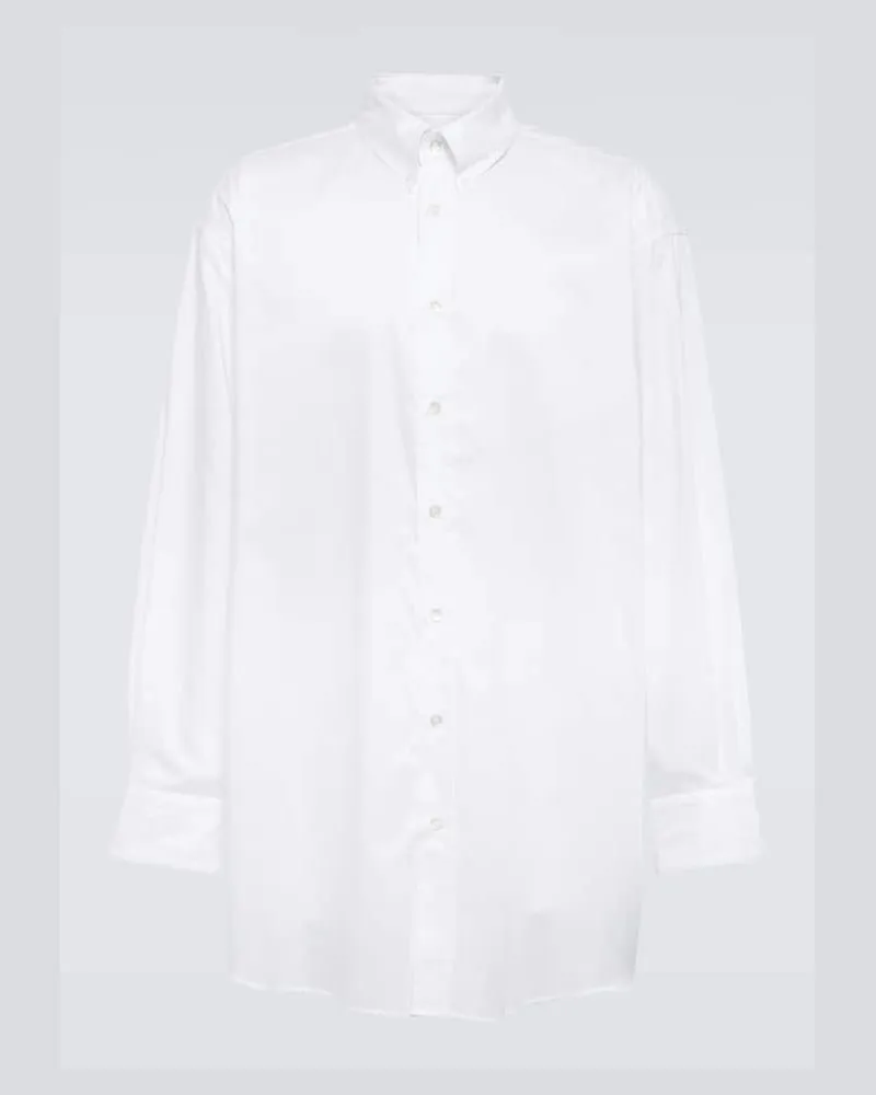 Maison Margiela Hemd aus Baumwollpopeline Weiß
