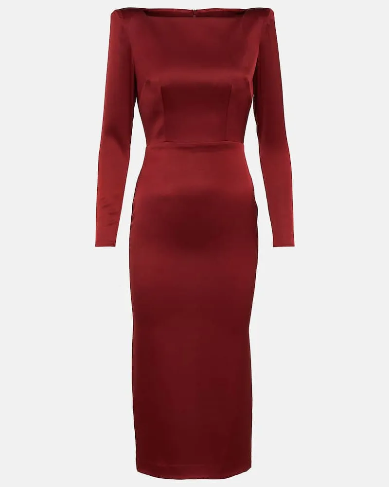 Alex Perry Midikleid aus Crêpe Rosa