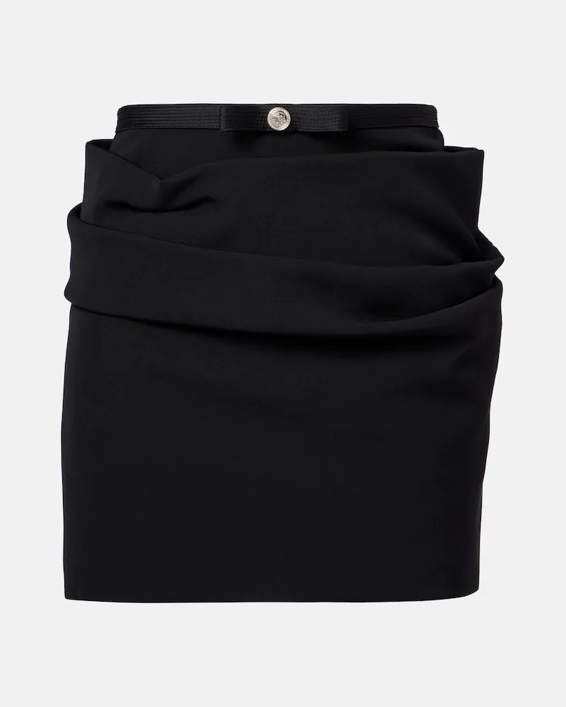 Versace Minirock aus Schurwolle Schwarz