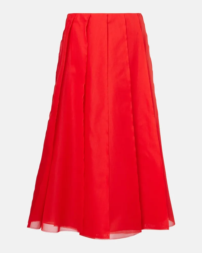 Altuzarra Midirock aus Seidenorganza Rot